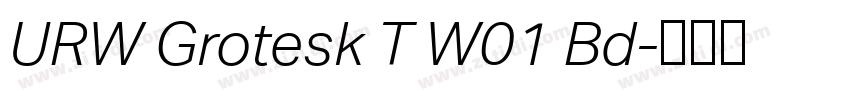 URW Grotesk T W01 Bd字体转换